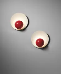 Bag, Pair of wall lights, 1950s, Painted metal