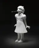 Kim Simonsson, 'Spitting girl', 2008, Glazed and painted ceramic, glass