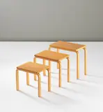 Alvar Aalto, Nest of three 'Café' tables, model nos. 84, 85, 86