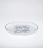 Tapio Wirkkala, Dish, model no. 3561, 1967-1974, Clear and textured glass still-blown into mould