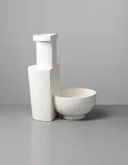 Vase, from the 'Surrea' series by Wilhelm Kåge, circa 1940, White earthenware covered in matt white glaze, offered Sep 2013