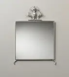 Nils Fougstedt, Mirror, 1928, Pewter, brass, mirrored glass