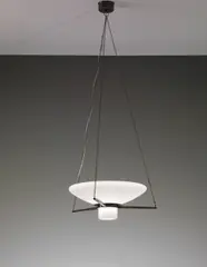 'Asplund’ ceiling light, designed for The Stockholm Library by Erik Gunnar Asplund, circa 1927, Opaque glass, patinated brass, offered Sep 2013