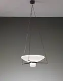 Erik Gunnar Asplund, 'Asplund’ ceiling light, designed for The Stockholm Library, circa 1927, Opaque glass, patinated brass