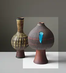 Wilhelm Kåge, 'Farsta' vase, 1955, Glazed and unglazed stoneware