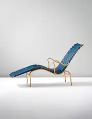 Bruno Mathsson, 'Pernilla' chaise longue, 1942, Beech laminated plywood, birch, leather
