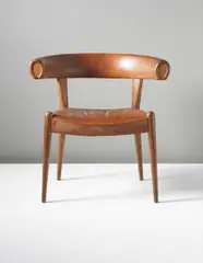 Hans J. Wegner, Prototype 'Roman' armchair, circa 1960, Oak, leather