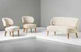 Carl Malmsten, Early 'Berlin' two-seater sofa and pair of chairs