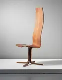 Arne Jacobsen, Tall-backed ‘Oxford’ chair, designed for the dining hall, St. Catherine's College, Oxford, 1965, Rosewood laminated moulded plywood