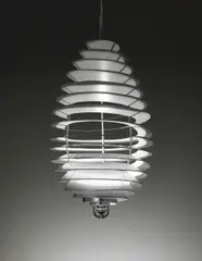 Poul Henningsen, ‘Spiral’ ceiling light, designed for the University of Aarhus, 1942, Aluminum, painted aluminium, chromium-plated metal