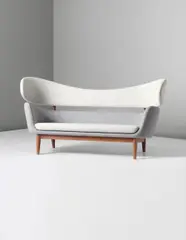 Sofa by Finn Juhl, circa 1951, Fabric, teak, sold Sep 2013