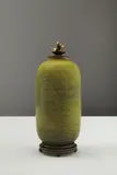Carl Halier and Knud Andersen, Lidded vase, circa 1940, Glazed stoneware, bronze