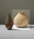 Axel Salto, Pale yellow corn textured bulbous vase