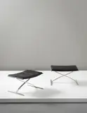 Early pair of stools, model no. 4391 by Preben Fabricius and Jørgen Kastholm, designed 1962, Leather, stainless steel, sold Sep 2013