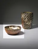 Bowl in the 'knurled' style by Axel Salto, 1949, Stoneware, Sung glazes, offered Sep 2013