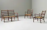 Ole Wanscher, Two-seater sofa and pair of armchairs, model no. 149