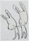 Yoshitomo Nara, Untitled, 1999, coloured pencil and marker pen on paper