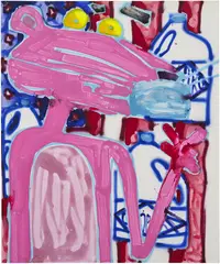 Katherine Bernhardt, Lies, 2020, acrylic on canvas