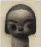 Roby Dwi Antono, Bulan, 2021, spray paint on canvas