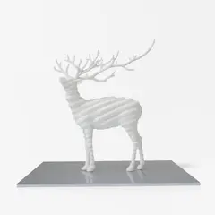 Kōhei Nawa, Particle - White Deer (MB), 2020, signed, titled, numbered and dated 'Kohei Nawa "Particle - White Deer" 25/80 2020' on the base