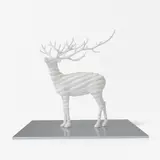 Kōhei Nawa, Particle - White Deer (MB), 2020, signed, titled, numbered and dated 'Kohei Nawa "Particle - White Deer" 25/80 2020' on the base