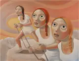 Tania Marmolejo, The Hikers, 2022, oil on canvas