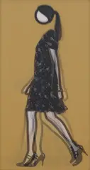 Verity Walking by Julian Opie, 2010, inkjet on lenticular acrylic, aluminum frame, offered May 2026