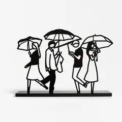Summer Rain 2 by Julian Opie, acrylic sculpture, sold May 2026