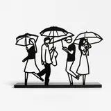 Julian Opie, Summer Rain 2, acrylic sculpture