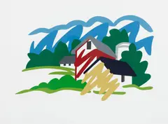 Tom Wesselmann, House and Barn in the Distance, screenprint on paper