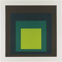 Josef Albers, Homage to the Square I-S K, 1973, screenprint in colors, on paper, with full margins