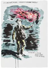 No Title (It's inevitable…) by Raymond Pettibon, 2002, ink and watercolour on paper, sold May 2026