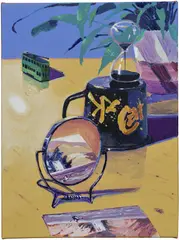The waterfall in the mirror by Stephen Wong Chun Hei, 2021, acrylic on canvas, sold May 2026