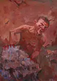 Myth by Yin Zhaoyang, 2004, oil on paper, offered May 2026