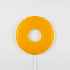 Josh Sperling, Donut Lamp (Orange), 2020, thermoformed LED electric powered lamp