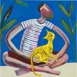 Kitti Narod, My Yellow Cat, 2018, acrylic on canvas