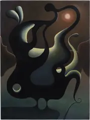 Romantically Alone by Alicia Adamerovich, 2020, oil on canvas wrapped panel, sold May 2026
