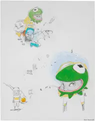 Hebru Brantley, They'll Try & Break You, 2020, coloured pencil on paper