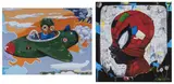 Hebru Brantley, Two Works: (i) When The Wind Is At Your Back; (ii) The Webs We Weave, 2020, lithograph on paper