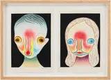 Izumi Katō, Two Works: (i) Untitled I; (ii) Untitled II, 2020, woodblock print on paper
