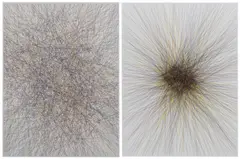 Kōhei Nawa, Line – Random – CMY #1, 2013, silkscreen on paper