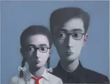 Zhang Xiaogang, Bloodline Series - Father and Daughter, 2005, oil on canvas