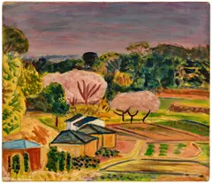 Zenzaburō Kojima, Fields in Spring, 1948, oil on canvas
