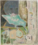 Kazu Wakita, The Bird at the Window, oil on canvas