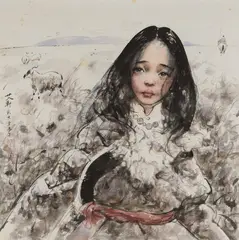 Ai Xuan, Lonely Wild Land, 2013, ink and colour on paper