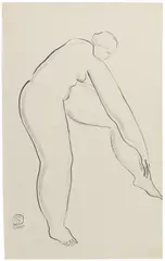 Standing Nude by Sanyu, ink on paper, sold Mar 2026