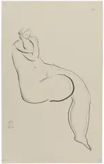 Seated Nude by Sanyu, ink on paper, sold Mar 2026