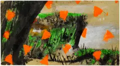 Chao Chung-Hsiang, Meditation on the Mountain, Chinese ink and acrylic on silk