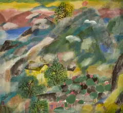 Lin Tianxing, June in the Mountain, ink and colour on paper