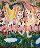 Yirui Jia, Balloon Dairy Cattle, 2022, acrylic on canvas